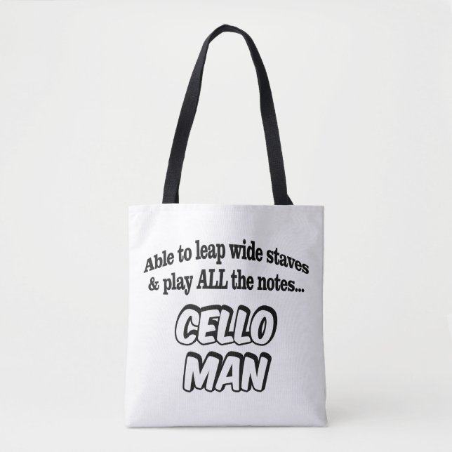 Cello Man - Music Superhero Tasche (Vorderseite)
