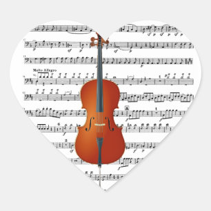 Cello & Me_ Herz-Aufkleber