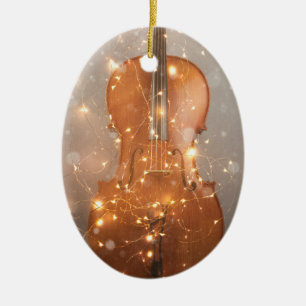 Cello mit Lichtern Weihnachtsschmuck