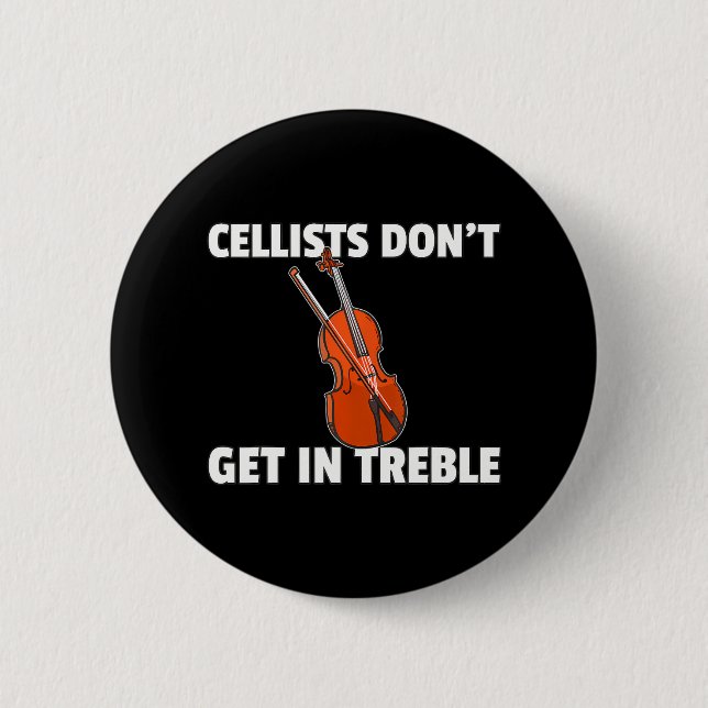 Cello Music Cellist oder Cello Player Button (Vorderseite)