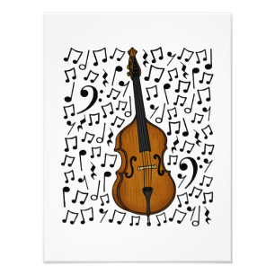 Cello Musical Notes Cellist String Music Teacher Fotodruck
