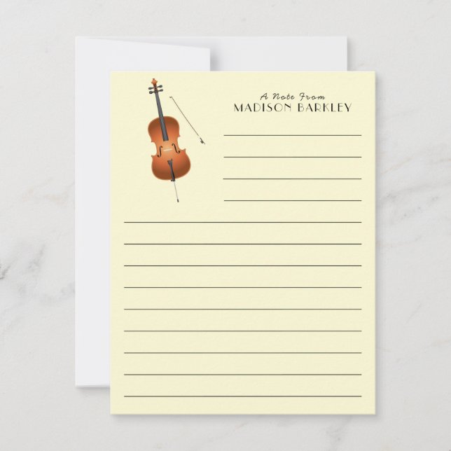 Cello Musician Music Teacher String Orchestra Dankeskarte (Vorderseite)