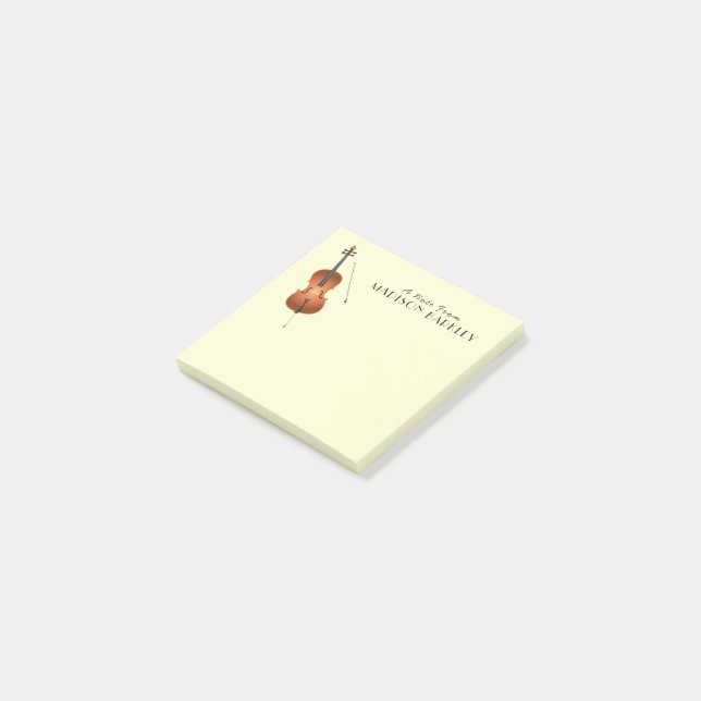 Cello Musician Music Teacher String Orchestra Post-it Klebezettel (angewinkelt)