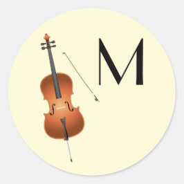Cello Musician Music Teacher String Orchestra Runder Aufkleber