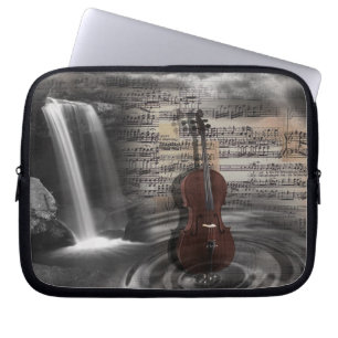 Cello-Musik-Wasserfall-Computersleeve Laptopschutzhülle