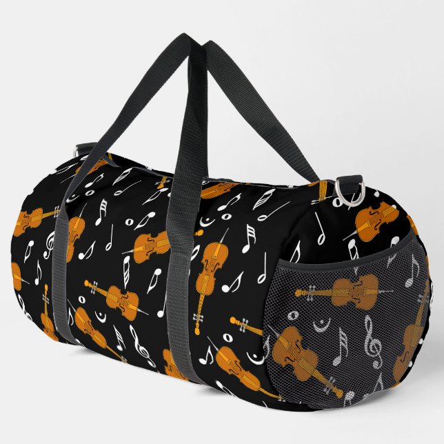 Cello Musiknote Pattern Duffle Bag (Rechte Ecke)