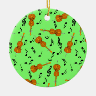 Cello Musiknote Pattern Keramik Ornament