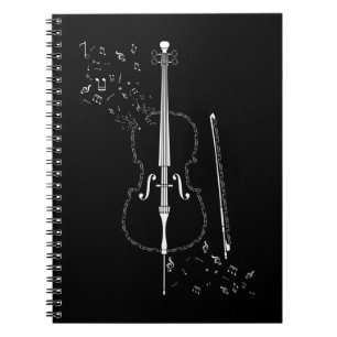 Cello Musiknotens Instrument Musician Cellist Notizblock
