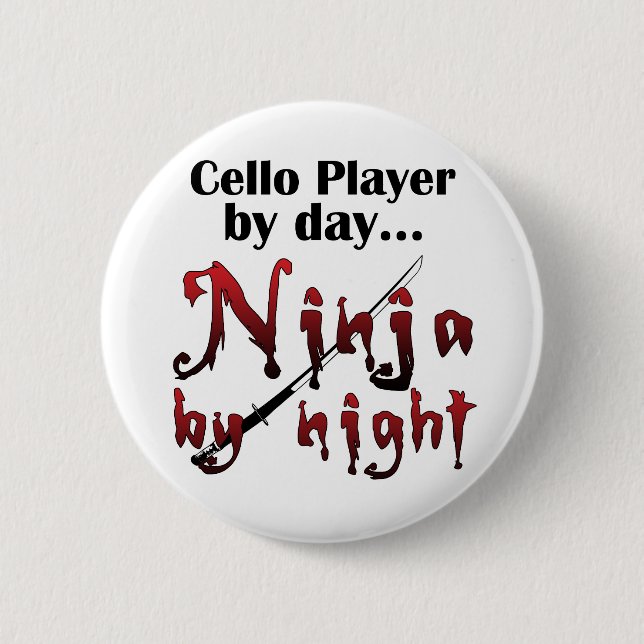 Cello Ninja Button (Vorderseite)