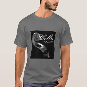 Cello ordnet großes - Silber/Schwarzes an T-Shirt