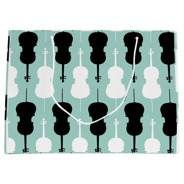 Cello Pattern Große Geschenktüte (Vorderseite)