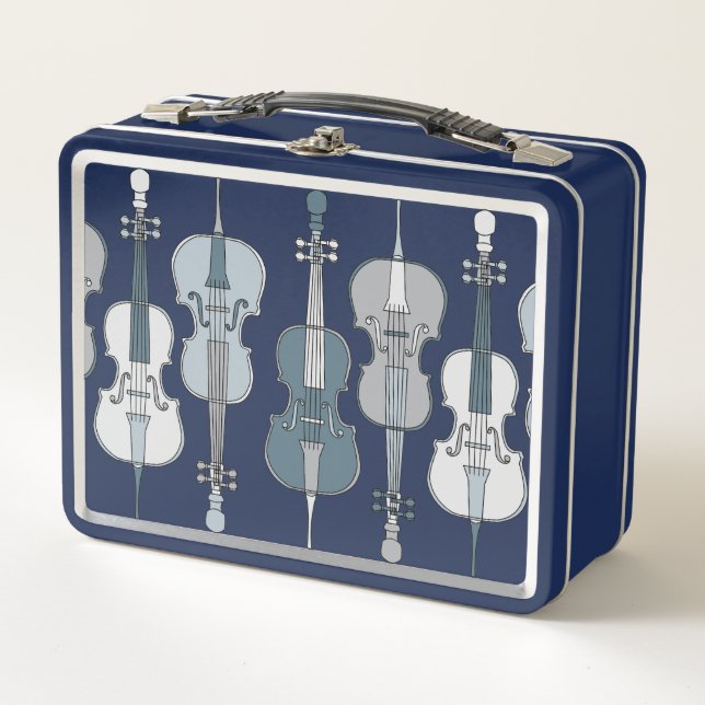 Cello Pattern Metall Brotdose (Vorderseite)