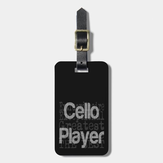 Cello Player Extraordinator Gepäckanhänger (Vorderseite vertikal)