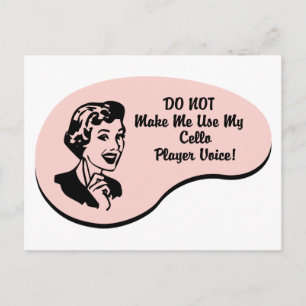 Cello Player Voice Postkarte