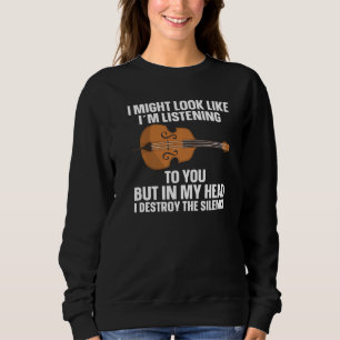 Cello Player zerstört die Silence Cellist Sweatshirt