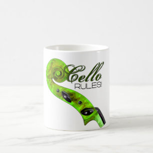 Cello-Regeln - Grün Kaffeetasse