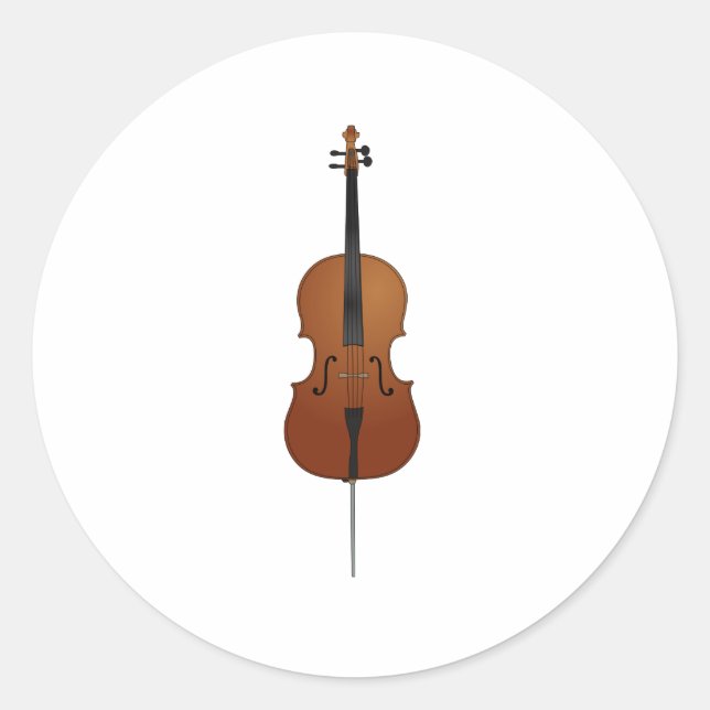 Cello Runder Aufkleber (Vorderseite)