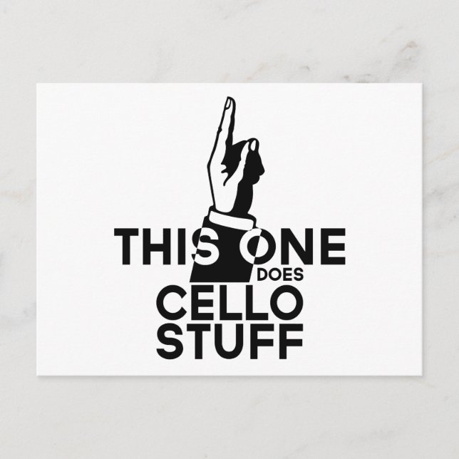 Cello-Sachen - Lustige Cello-Musik Postkarte (Vorderseite)