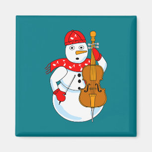 Cello-Schneemann Magnet