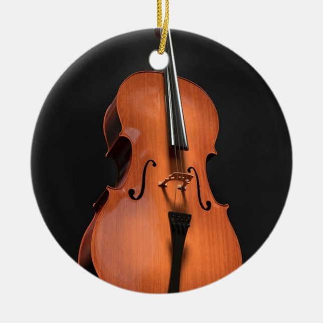 Cello-Schnüre aufgereihtes Keramik Ornament (Vorne)