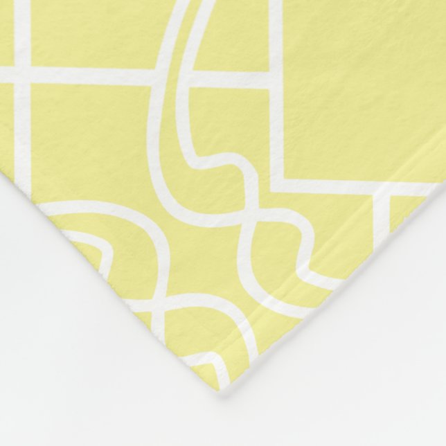 Cello Soft Butter Yellow Trellis Design Fleecedecke (Ecke)
