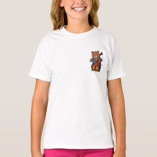Cello spielender Bär Musiker Kinder T-Shirt