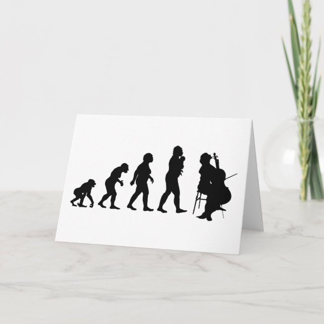 Cello-Spieler Karte (Vorderseite)