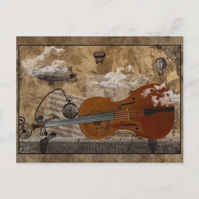 Cello Steampunk Suite Postkarte (Vorderseite)