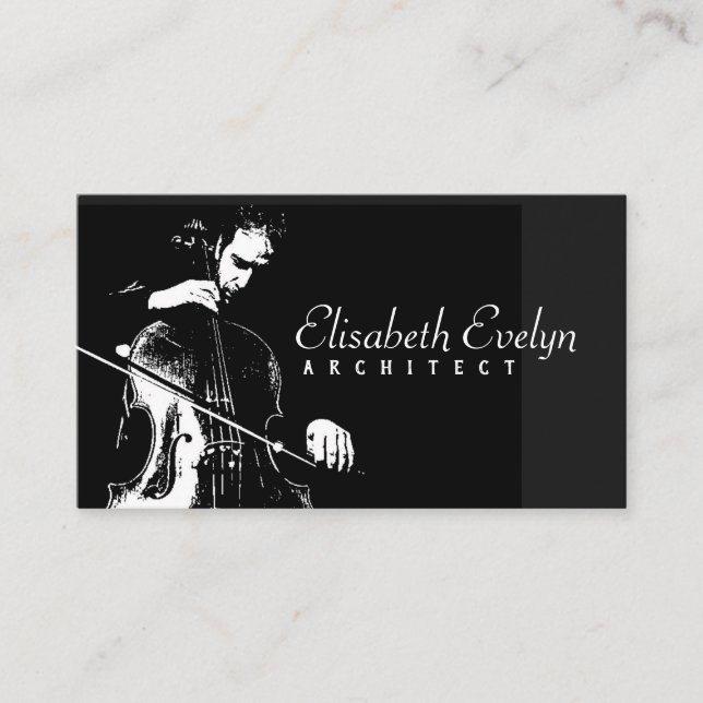 Cello-Streichinstrument Visitenkarte (Vorderseite)