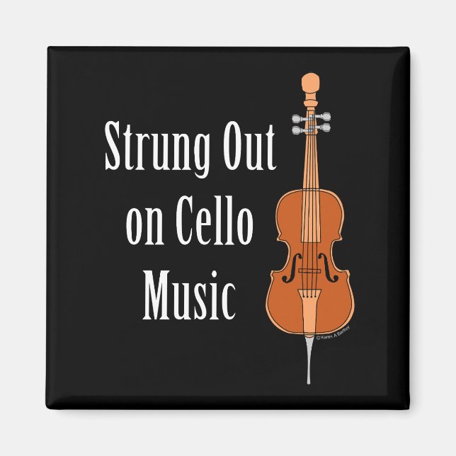 Cello Sucht Magnet (Vorne)