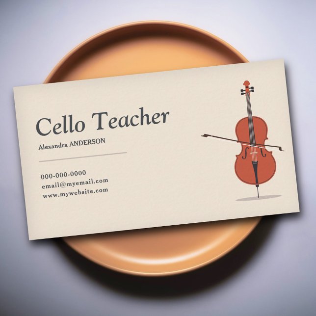Cello Teacher Visitenkarte (Cello Teacher Business Card)