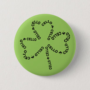 Cello Text-Kleeblatt Button