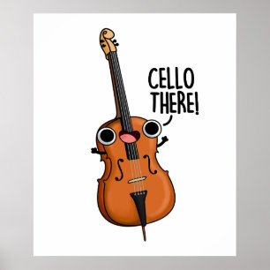 Cello There Niedlich Music Pub Poster