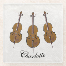 Cello Trio personalisiert Glasuntersetzer