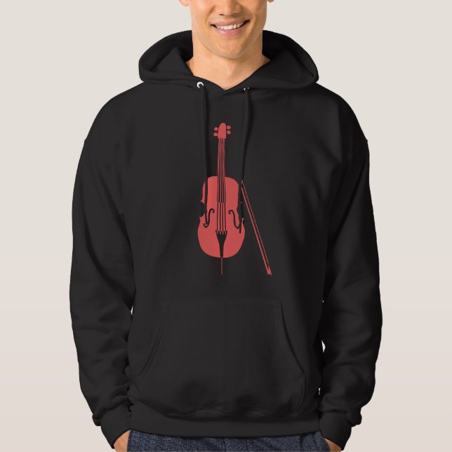 Cello - tropisches Rosa Hoodie (Vorderseite)