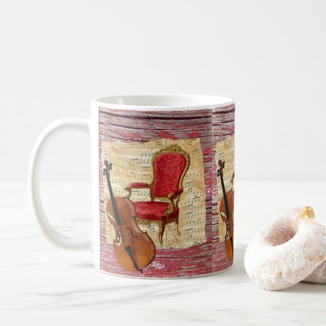 Cello viktorianischer Becher Kaffeetasse (Mit Donut)