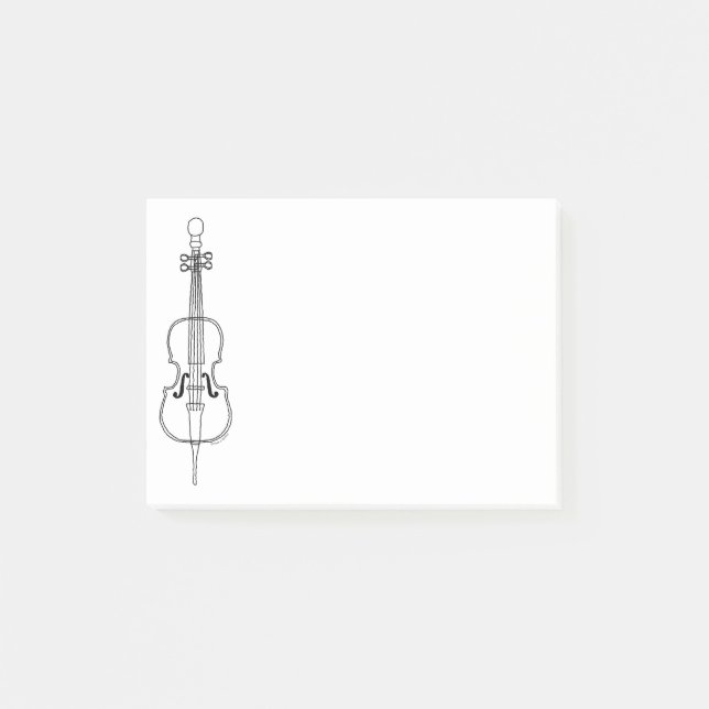 Cello Zeichnend Post-it Klebezettel (Vorderseite)