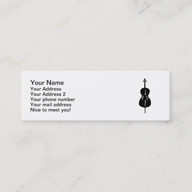 Celloinstrument Mini Visitenkarte (Vorderseite)