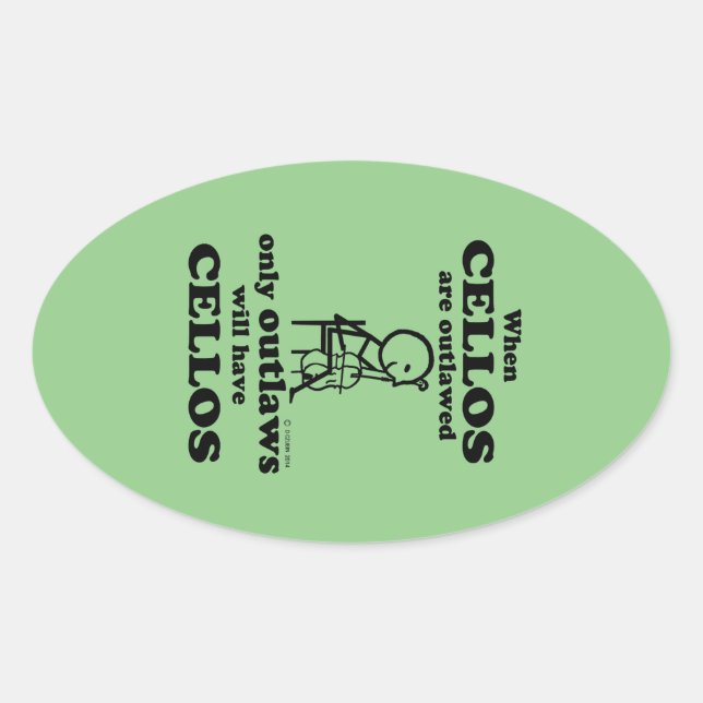 Cellos Oval Sticker (Vorderseite)