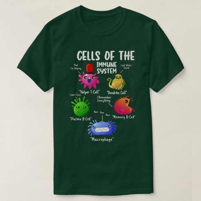 Cells Of The Immune Systems Biology Cells Science  T-Shirt (Design vorne)