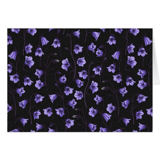 Cellules bleues de minuit, cloches, Bellflowers (Devant horizontal)