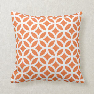 Celosia-orange modernes geometrisches Kissen