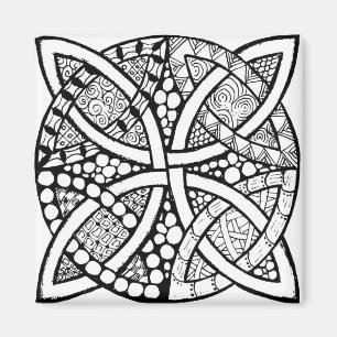 Celtc Knot Black and White Magnet