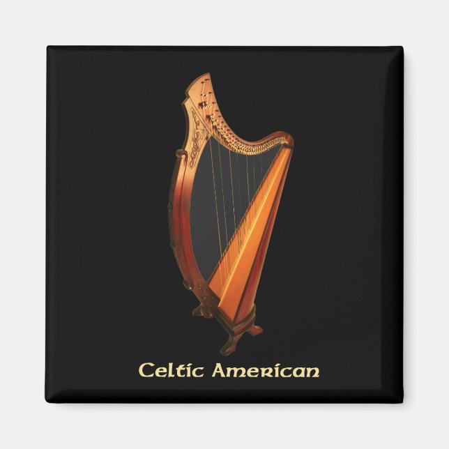 Celtic American Harp Magnet (Vorne)