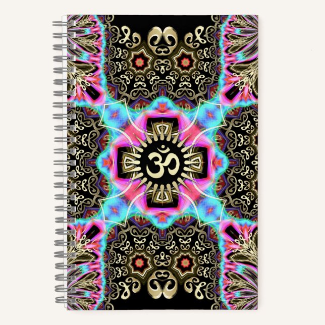 Celtic Arabesque Art Fusion Gold Journals Notizbuch (Vorderseite)