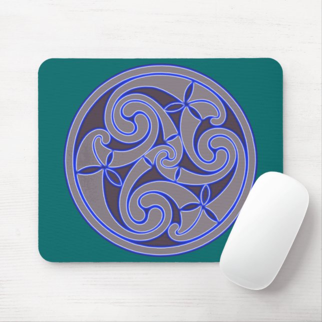 Celtic Art Spiral Design Mouse Mat Mousepad (Mit Mouse)