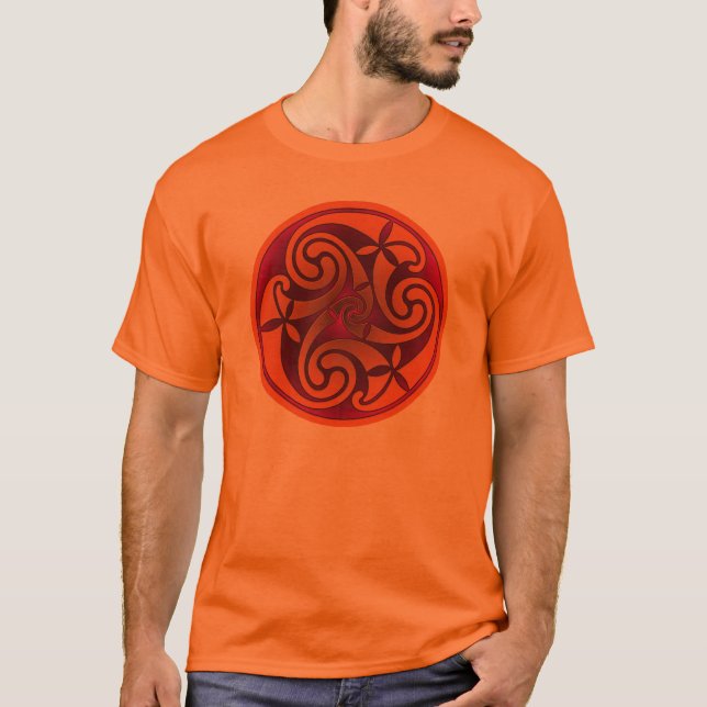 Celtic Art Spiral Design T - Shirt (Vorderseite)