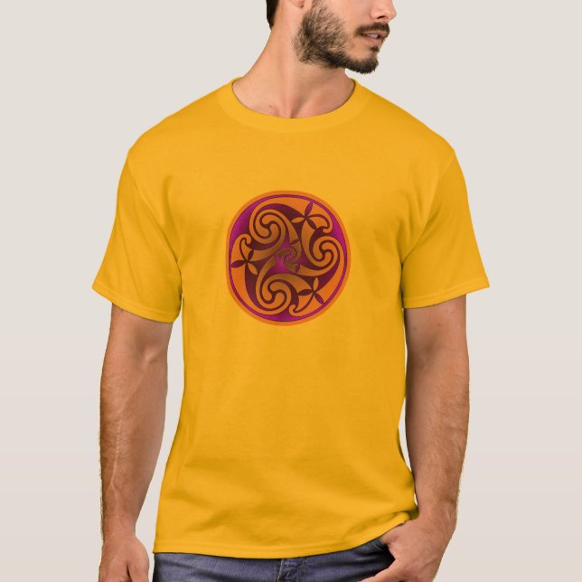 Celtic Art Spiral Design T-Shirt (Vorderseite)