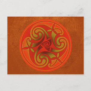 Celtic Art Spiraldesign Postcard Postkarte