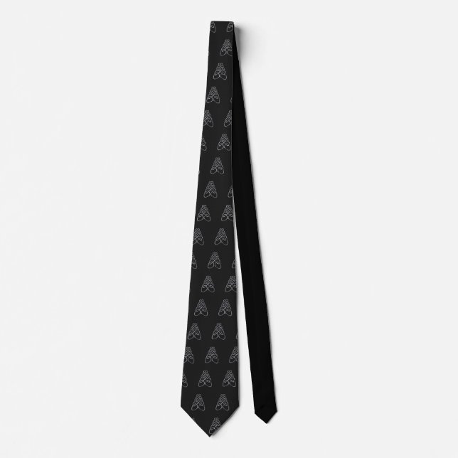Celtic Bee Knot Neck Tie (schwarzer Rücken) Krawatte (Vorderseite)